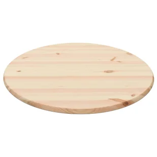 vidaXL Blat stołu, naturalne drewno sosnowe, okrągły, 28 mm, 80 cm vidaXL - Blaty meblowe i parapety okienne - miniaturka - grafika 1
