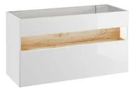 Szafki łazienkowe - Szafka pod umywalkę biały połysk M8-L76 - miniaturka - grafika 1