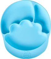 Miseczki i talerzyki dla dzieci - Nana's Manners BLUE Talerz silikonowy z przyssawką - miniaturka - grafika 1