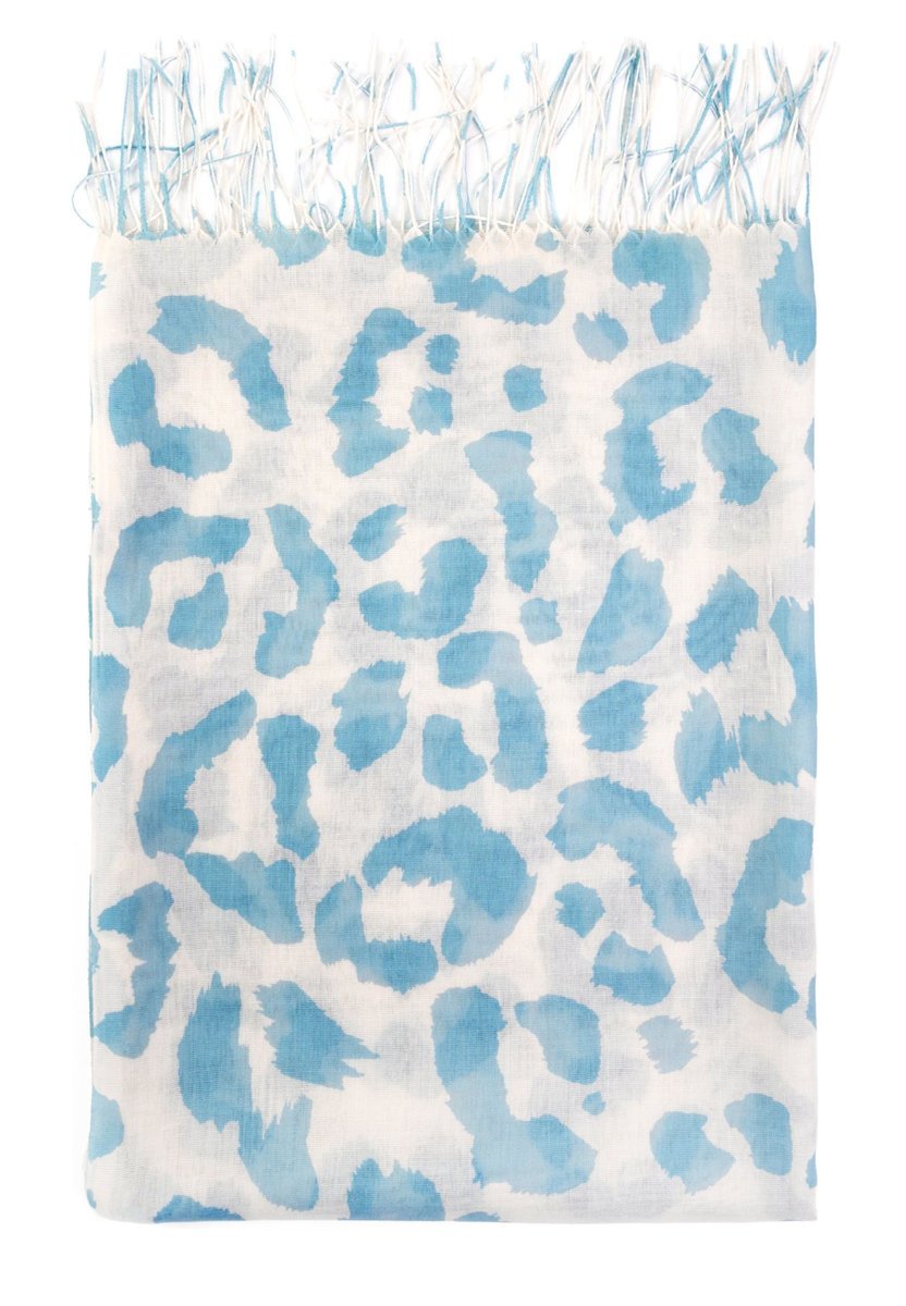 Szalik Damski Z Frędzlami W Panterkę Wiosenny Cienki Elegancki Zwiewny