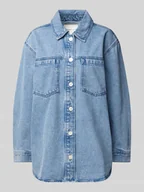 Kurtki damskie - Kurtka jeansowa o kroju relaxed fit z czystej bawełny - miniaturka - grafika 1