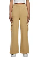 Spodnie damskie - Urban Classics Damskie spodnie cargo Terry z wysokim stanem, beżowy (Unionbei), XXL - miniaturka - grafika 1