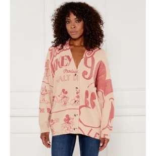 Desigual Kardigan DESIGUAL & MICKEY MOUSE | Loose fit - Swetry damskie - miniaturka - grafika 1