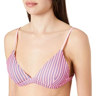 Hurley Damski top bikini W Radial Tri Surf Top szary czerwony/czarny (Team Red/Black) S CQ3870 - Koszulki i topy damskie - miniaturka - grafika 1