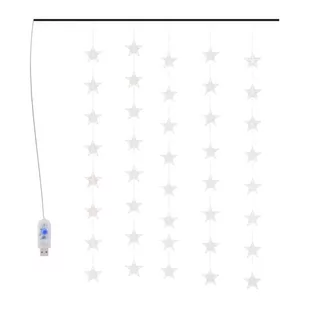 vidaXL Zasłona świetlnych gwiazdek 200 diod LED, zimna biel, 8 funkcji vidaXL - Oświetlenie świąteczne - miniaturka - grafika 1
