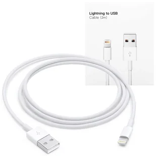 Kabel 2m Lightning do USB-A USB do Apple iPhone, iPad, iPod BOX Biały - Kable USB - miniaturka - grafika 13