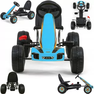 SPORTOWY GOKART NA PEDAŁY DLA DZIECI VIPER HAMULEC DUŻE KOŁA REGULOWANY - Jeździki dla dzieci - miniaturka - grafika 1