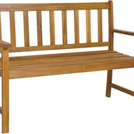 Ławki ogrodowe - Ławka ogrodowa z drewna akacjowego, masywna ławka drewniana, obciążenie do 360 kg, 2-osobowa, ławka tarasowa, parkowa na taras, balkon, do ogrodu - miniaturka - grafika 1