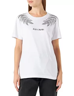 Koszulki i topy damskie - Just Cavalli Koszulka damska, 100 optyczna biel, M - grafika 1