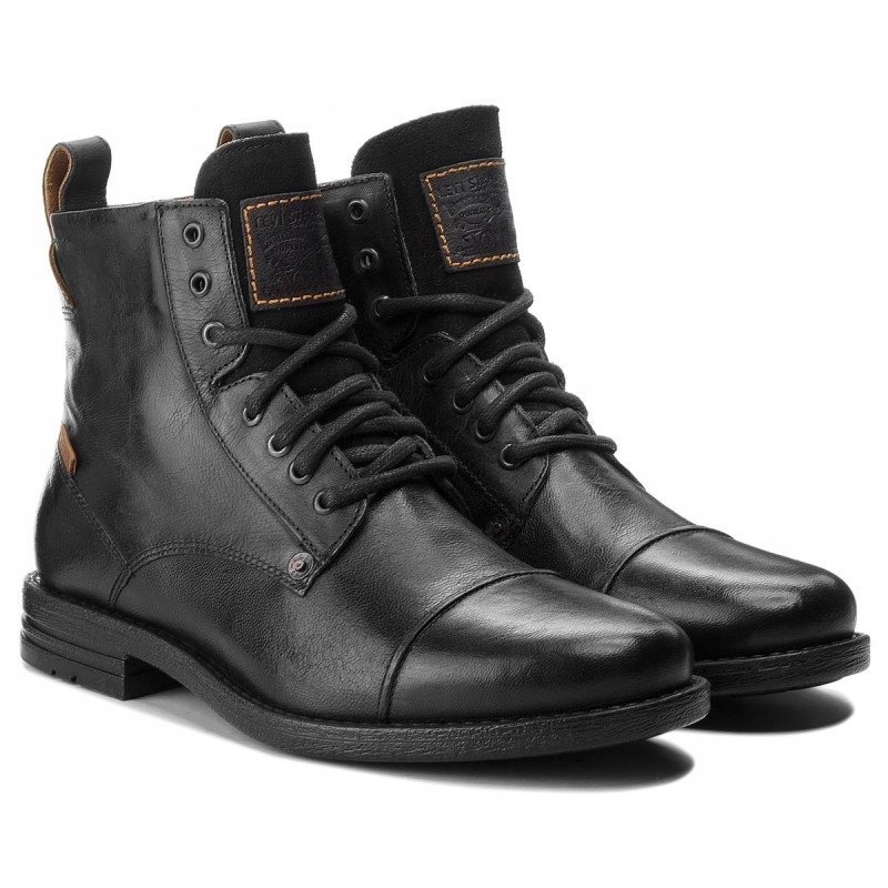 Levi's Emerson Trzewiki Skórzane Czarne 47 Żłf