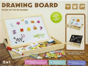 Tablica Edukacyjna 2W1 Drewniana Wielofunkcyjna - Tablice dla dzieci - miniaturka - grafika 1