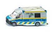 Samochody i pojazdy dla dzieci - Siku 2301, Radiowóz Mercedes-Benz Sprinter, Samochód-zabawka, 1:50, Metal/Plastik, Niebiesko/Biała, obrotowa antena satelitarna, zdejmowany dach, różne otwierane drzwi 2301 - miniaturka - grafika 1