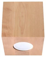 Lampy sufitowe - Sollux Lighting Plafon QUAD naturalne drewno - miniaturka - grafika 1