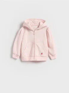 Reserved - Bawełniana bluza z haftem - pastelowy róż - Bluzy dla dziewczynek - miniaturka - grafika 1