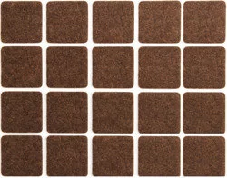 Vorel Podkładki filcowe 28x28 mm brązowe 12 sztuk 74863 - Meble modułowe i akcesoria - miniaturka - grafika 2