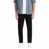 Spodnie męskie - Spodnie męskie chino SLIM FIT czarne V4 OM-PACP-0186 L - miniaturka - grafika 1