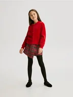 Swetry dla dziewczynek - Reserved - Kardigan z ozdobnymi guzikami - czerwony - miniaturka - grafika 1