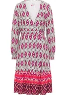 Sukienki - IZIA Damska sukienka kopertowa, czerwona wielokolorowa, XL, czerwony, wielokolorowy, XL - miniaturka - grafika 1