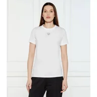 Koszulki i topy damskie - BOSS ORANGE T-shirt C_Elogo_21 Regular Fit - miniaturka - grafika 1