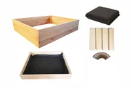 Pozostałe akcesoria do uprawy roślin - WARZYWNIAK drewniany inspekt zielnik 120x120x27 - miniaturka - grafika 1