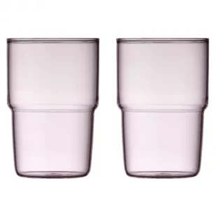 Lyngby Glas Szklanki do napojów Torino różowe 30199 2 x 400 ml - Szklanki - miniaturka - grafika 1