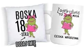 Koszulki i topy damskie - PREZENT na 18 urodziny dla koleżanki - PODUSZKA PPLUS KUBEK (1) - miniaturka - grafika 1