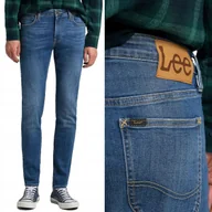 Spodnie męskie - Lee MALONE SKINNY Used RURKI MIĘKKIE ELASTYCZNY BLUE DżINS W33 L34 - miniaturka - grafika 1