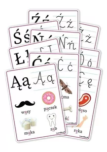 Plansze edu A5 - Alfabet rozszerzenie 9 kart - Materiały pomocnicze dla uczniów - miniaturka - grafika 1