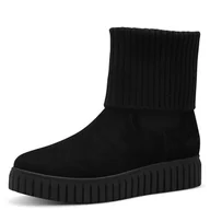 Botki damskie - s.Oliver Damskie botki Boot Flat 5-25433-43, czarne, rozmiar 37 EU, czarny, 37 EU - miniaturka - grafika 1