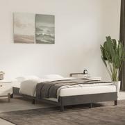 Łóżka - Lumarko Rama łóżka, ciemnoszara, tapicerowana aksamitem, 120 x 200 cm - miniaturka - grafika 1