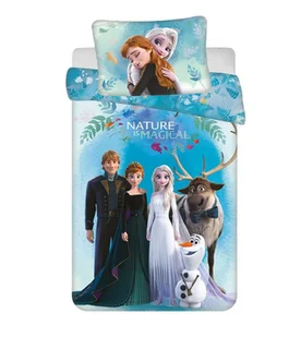 Pościel 100x135 Frozen Kraina Lodu niebieska - Pościel dla dzieci - miniaturka - grafika 1