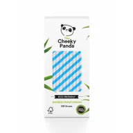 Słomki do napojów - The Cheeky Panda The Cheeky Panda Bamboo Paper Straws 250 Szt Biało-Niebieskie Słomki Do Napojów I Drinków Z Papieru Bambusowego - miniaturka - grafika 1