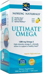 Nordic Naturals Ultimate Omega 1280 mg Lemon Flavor 120 Kapsułek - Przeziębienie i grypa - miniaturka - grafika 1