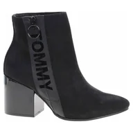Botki damskie - Buty damskie Tommy Jeans Zip Mid Heel botki na obcasie-40 - miniaturka - grafika 1