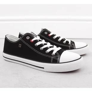 Trampki niskie męskie tekstylne czarne Big Star NN174300 - Trampki męskie - miniaturka - grafika 1