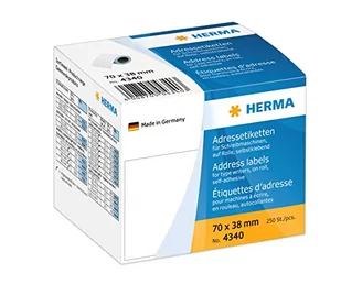 Herma Adressetik. auf Rollen wei 70x38 mm Papier 250 St. - 4340 - Papier do drukarek - miniaturka - grafika 1
