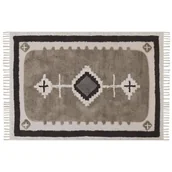 Dywany - Dywan Bawełniany 160 X 230 Cm Beżowy Geyve - miniaturka - grafika 1