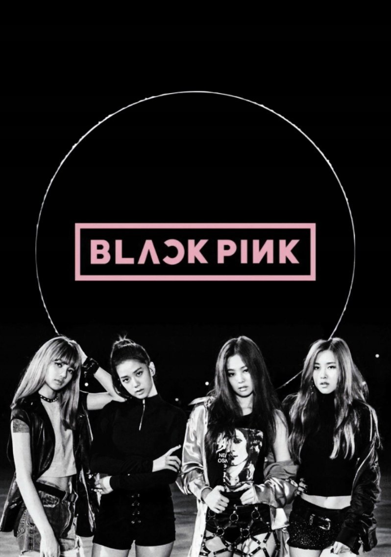 Naklejki na ścianę Naklejka K-Pop Kpop BLACKPINK Black Pink 40x30 cm