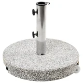 Parasole ogrodowe - Beliani Podstawa do parasola CERZETO Szary Okrągły 30 kg - miniaturka - grafika 1