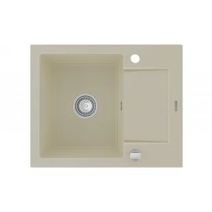 Mexen Enzo zlewozmywak granitowy 1-komorowy z krótkim ociekaczem 576 x 465 mm, beżowy - 6506571005-69 - Zlewozmywaki - miniaturka - grafika 1