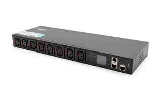 Digitus DN-DP-H-1-8C13 rozdzielacz zasilania PDU 1U Czarny - Inne akcesoria audio-wideo - miniaturka - grafika 1
