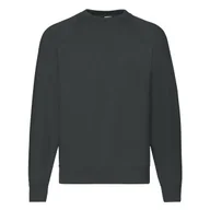 Bluzy męskie - Bluza męska Raglan Sweat Fruit of the Loom - Czarny XL - miniaturka - grafika 1