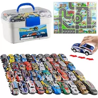 Samochody i pojazdy dla dzieci - RESORAKI WYŚCIGOWE SAMOCHODY  POJAZDY WALIZKA ZESTAW - miniaturka - grafika 1