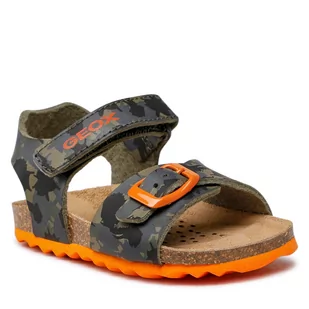 Geox Sandały B S. Chalki B. A B922QA 00004 C0623 M Military/Orange - Sandały damskie - miniaturka - grafika 1