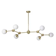 Lampy sufitowe - Molekułowa lampa wisząca Milano ABR-LWR-6XE27 Abruzzo biały złoty - miniaturka - grafika 1