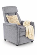 Fotele - Popielaty rozkładany fotel wypoczynkowy D3-F12 - miniaturka - grafika 1