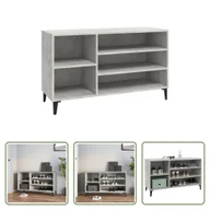 Szafki na buty - The Living Store stojak na buty betonowy szary 102x36x60 cm materiał drewnopochodny - miniaturka - grafika 1