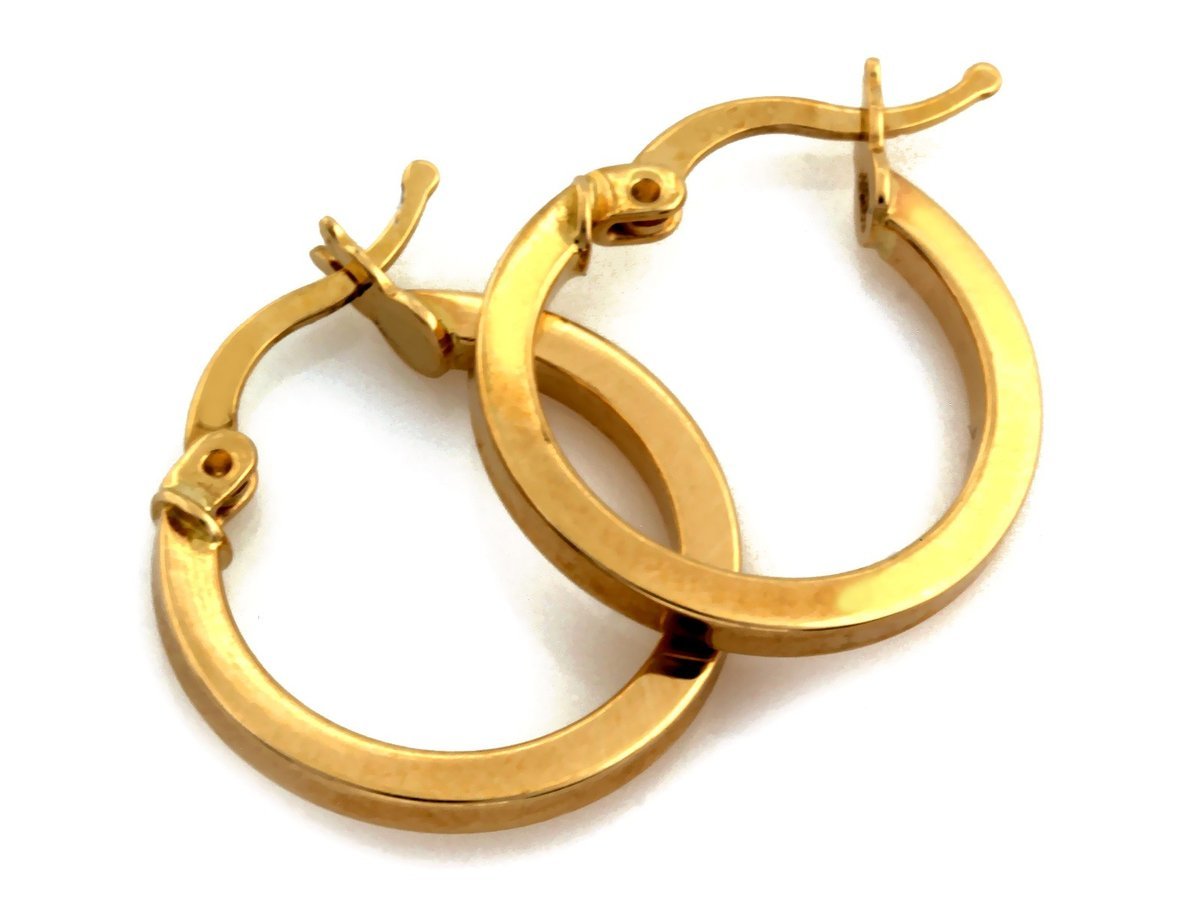 Złote kolczyki 375 klasyczne koła 20mm 1.46g