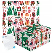 Scrapbooking - papier do pakowania prezentów na Mikołaja paczki na Święta Boże Narodzenie - miniaturka - grafika 1