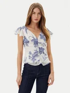 Bluzki damskie - Guess Bluzka W5GH86 WCWF2 Biały Classic Fit - miniaturka - grafika 1